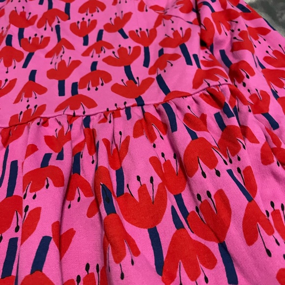 Hanna Andersson Print Knit Dress in French Terry Children Size 12 - Picture 4 of 5